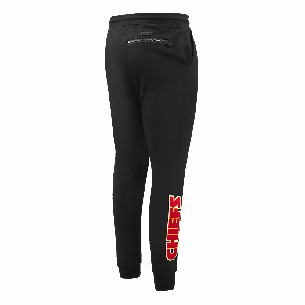NFL KANSAS CITY CHIEFS CLASSIC CHENILLE MEN'S JOGGER (BLACK)
