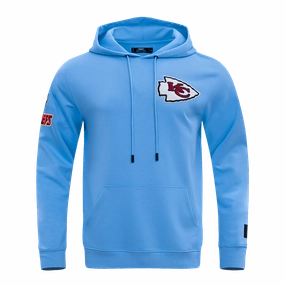 NFL KANSAS CITY CHIEFS CLASSIC CHENILLE MEN'S PULLOVER HOODIE (UNIVERSITY BLUE)