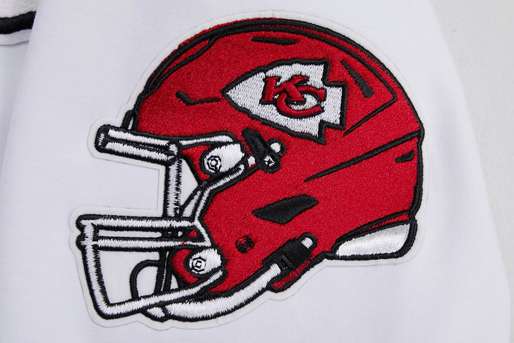 NFL KANSAS CITY CHIEFS CLASSIC CHENILLE MEN'S PULLOVER HOODIE (WHITE)