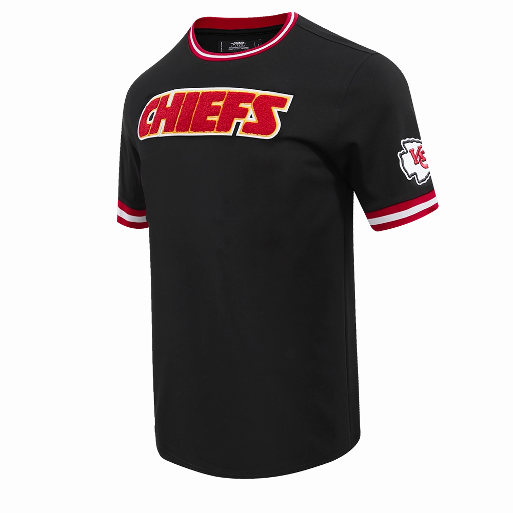 NFL KANSAS CITY CHIEFS CLASSIC CHENILLE MEN'S TEE (BLACK)