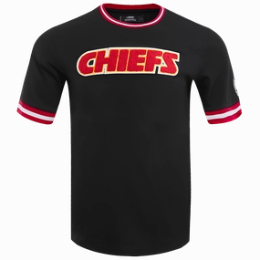 NFL KANSAS CITY CHIEFS CLASSIC CHENILLE MEN'S TEE (BLACK)