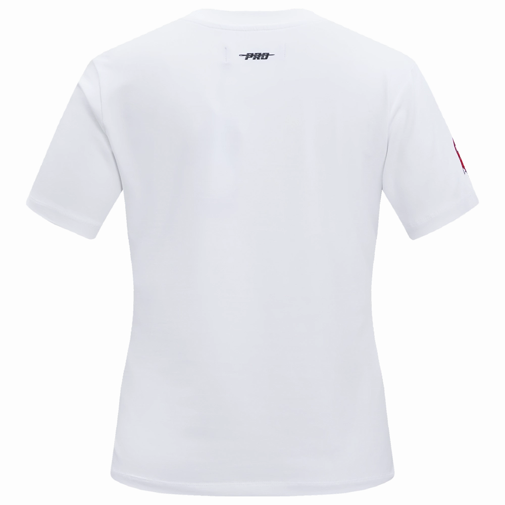 NFL KANSAS CITY CHIEFS CLASSIC SHORT SLEEVE WOMEN'S SINGLE JERSEY SLIM FIT TEE (WHITE)