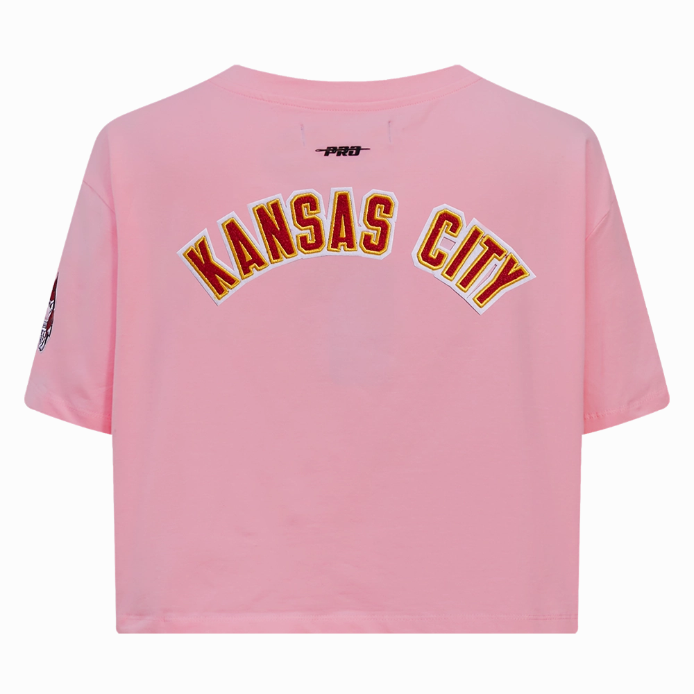 NFL KANSAS CITY CHIEFS CLASSIC WOMEN'S BOXY TEE (PINK)