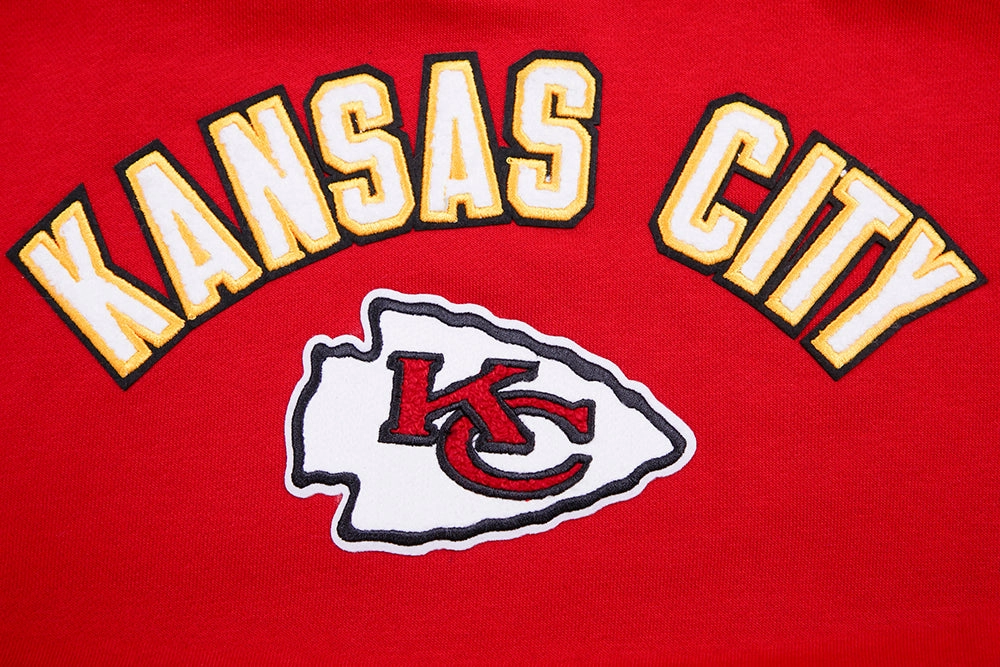 NFL KANSAS CITY CHIEFS CLASSIC WOMEN'S FLEECE PULLOVER HOODIE (RED)