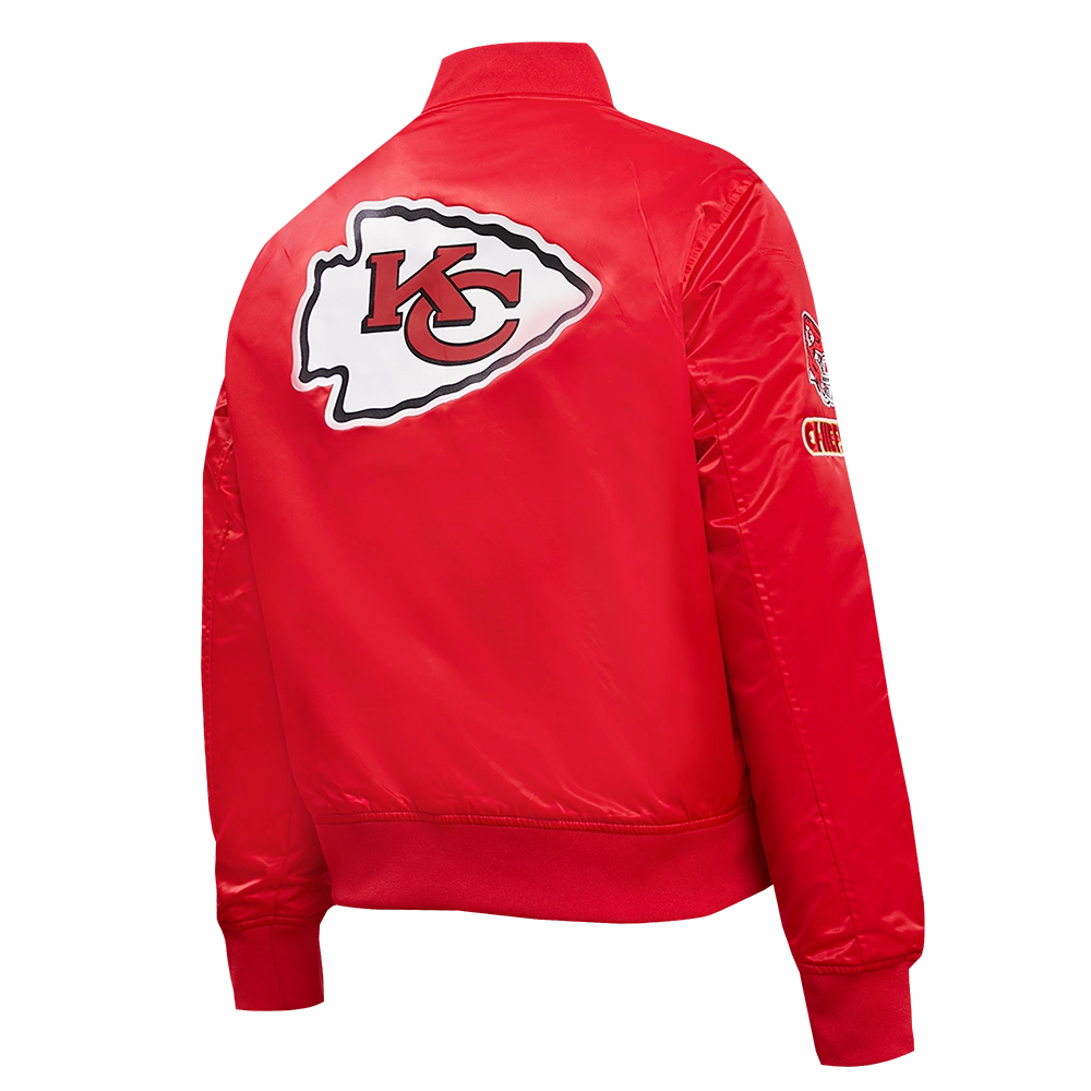 NFL KANSAS CITY CHIEFS CLASSIC WOMEN'S SATIN JACKET (RED)