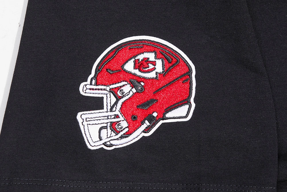 NFL KANSAS CITY CHIEFS CLASSIC WOMEN'S SINGLE JERSEY BOXY TEE (BLACK)