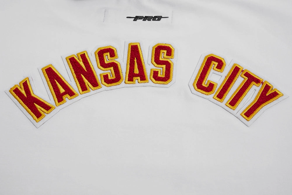 NFL KANSAS CITY CHIEFS CLASSIC WOMEN'S SINGLE JERSEY BOXY TEE (WHITE)