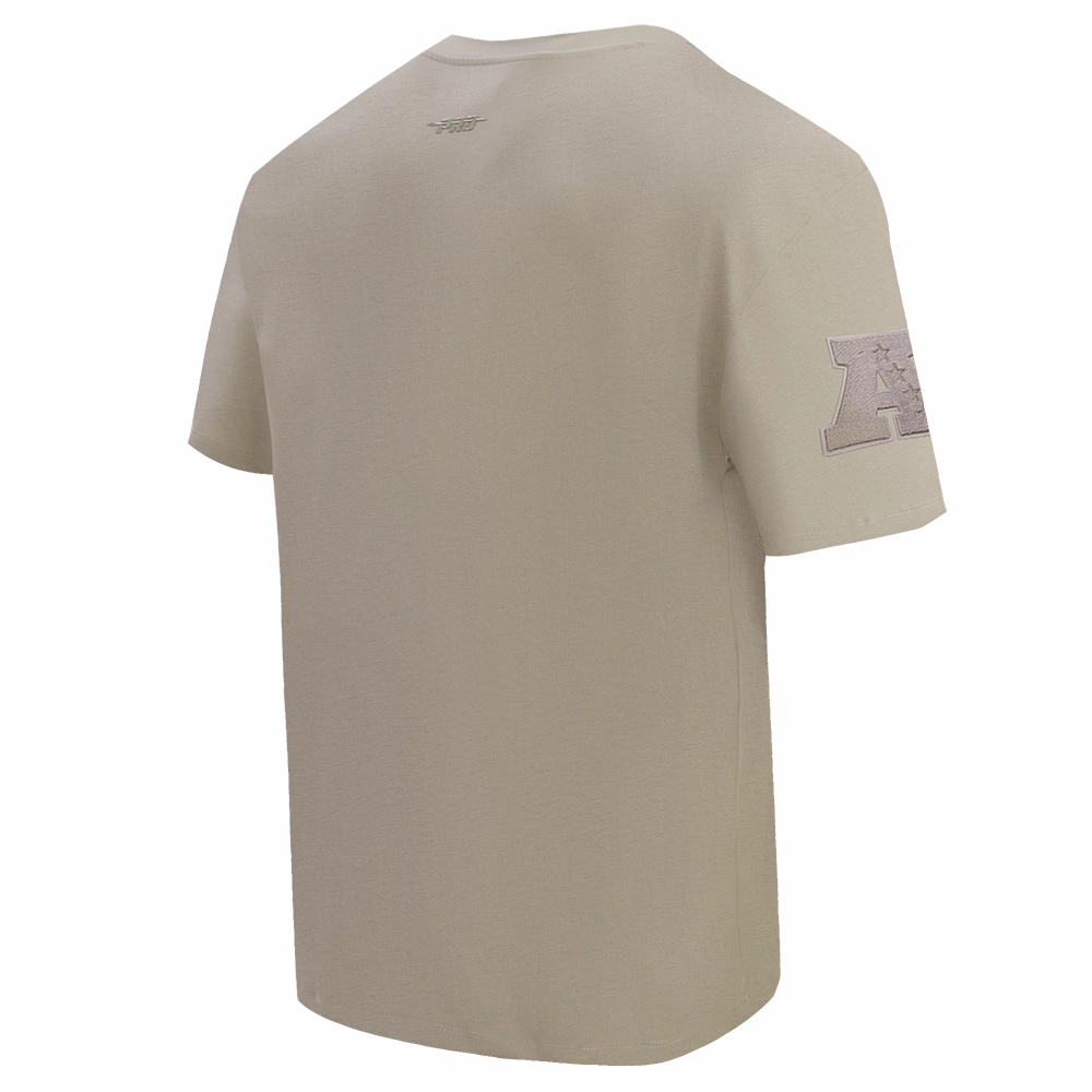 NFL KANSAS CITY CHIEFS NEUTRAL COTTON JERSEY DROP SHOULDER TEE (TAUPE)