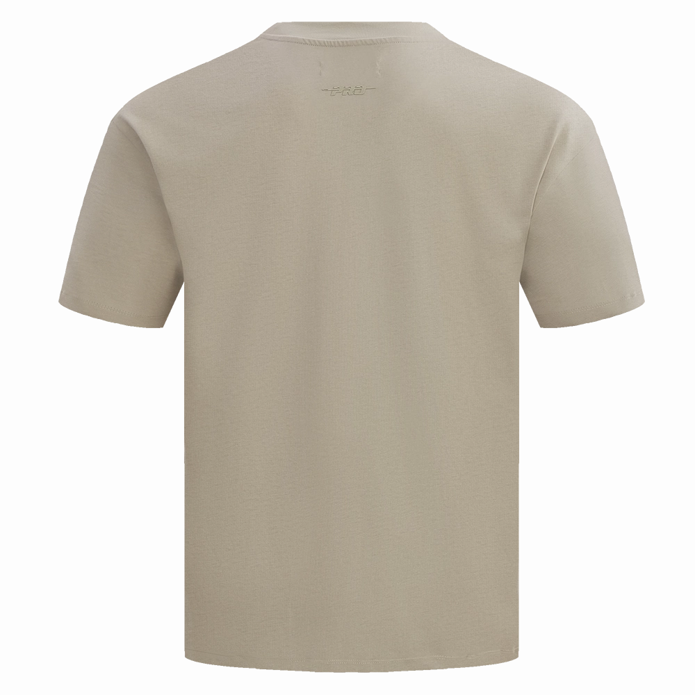 NFL KANSAS CITY CHIEFS NEUTRAL COTTON JERSEY DROP SHOULDER TEE (TAUPE)