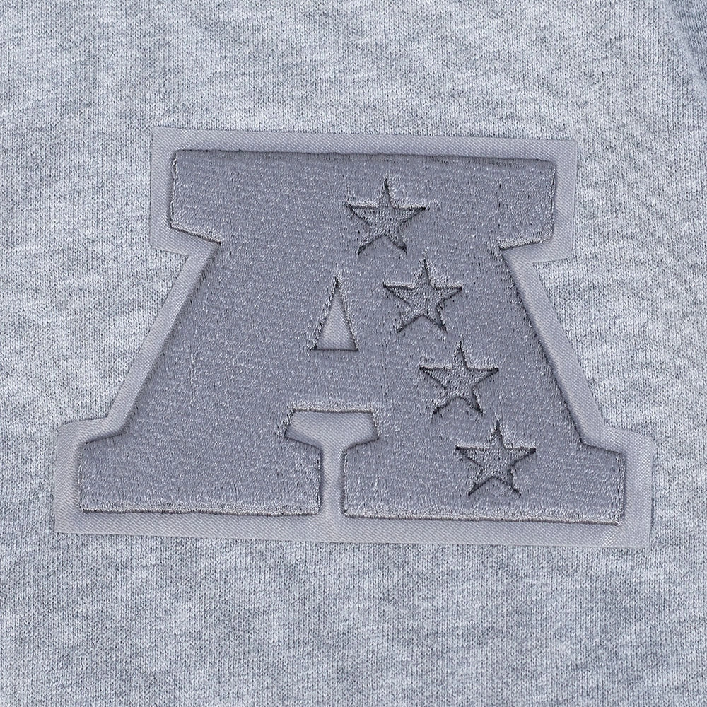 NFL KANSAS CITY CHIEFS NEUTRAL MEN'S DROP SHOULDER PULLOVER HOODIE (DARK HEATHER GRAY)