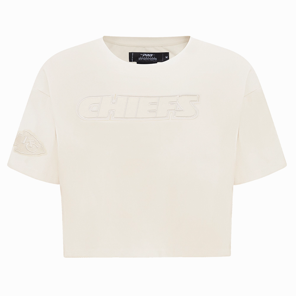 NFL KANSAS CITY CHIEFS NEUTRAL WOMEN'S BOXY TEE (EGGSHELL)