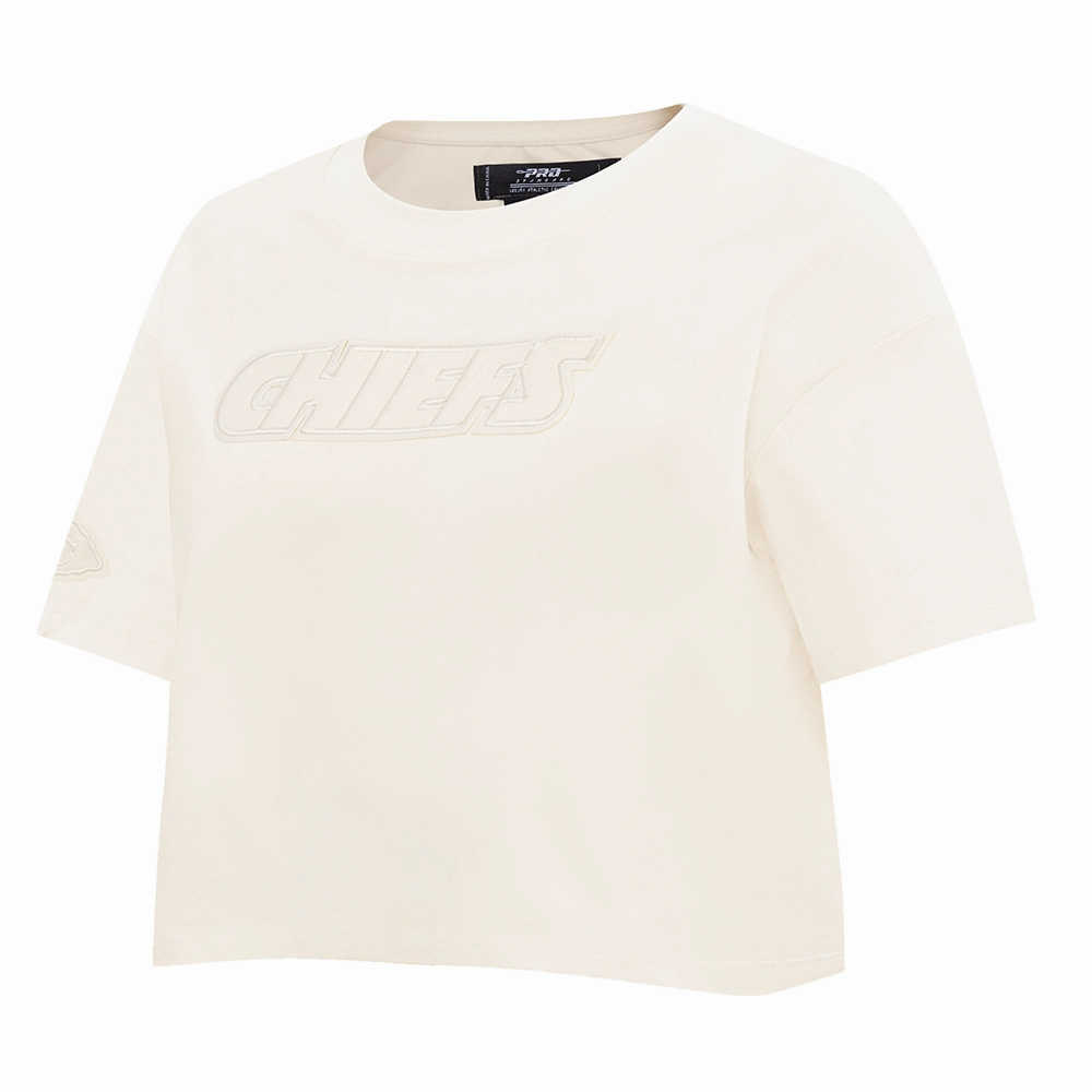 NFL KANSAS CITY CHIEFS NEUTRAL WOMEN'S BOXY TEE (EGGSHELL)