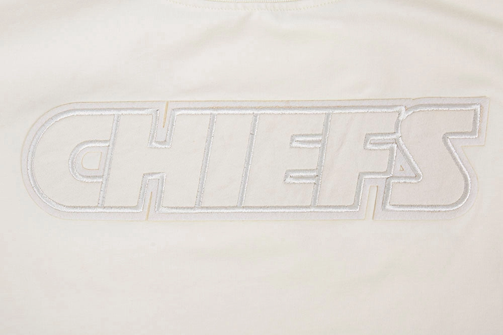 NFL KANSAS CITY CHIEFS NEUTRAL WOMEN'S BOXY TEE (EGGSHELL)