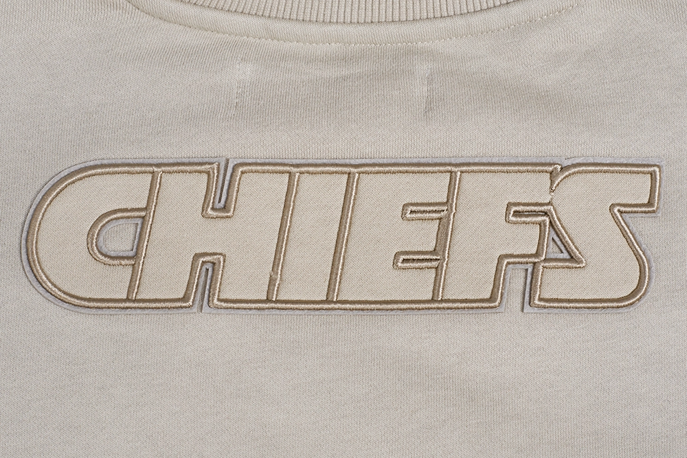 NFL KANSAS CITY CHIEFS NEUTRAL WOMEN'S CREWNECK (TAUPE)