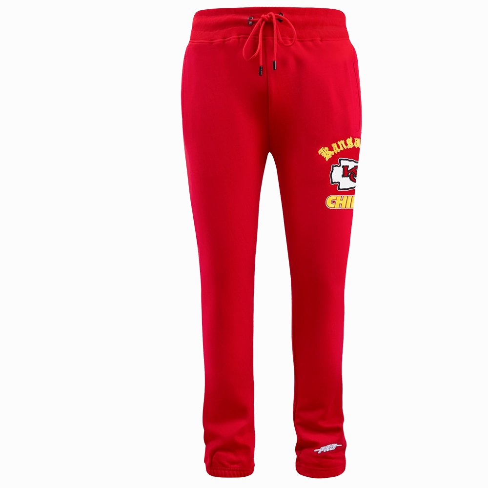 NFL KANSAS CITY CHIEFS OLD ENGLISH MEN'S SWEATPANT (RED)