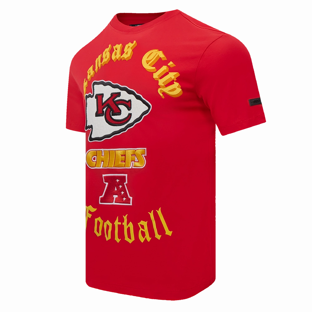 NFL KANSAS CITY CHIEFS OLD ENGLISH MEN'S TEE (RED)