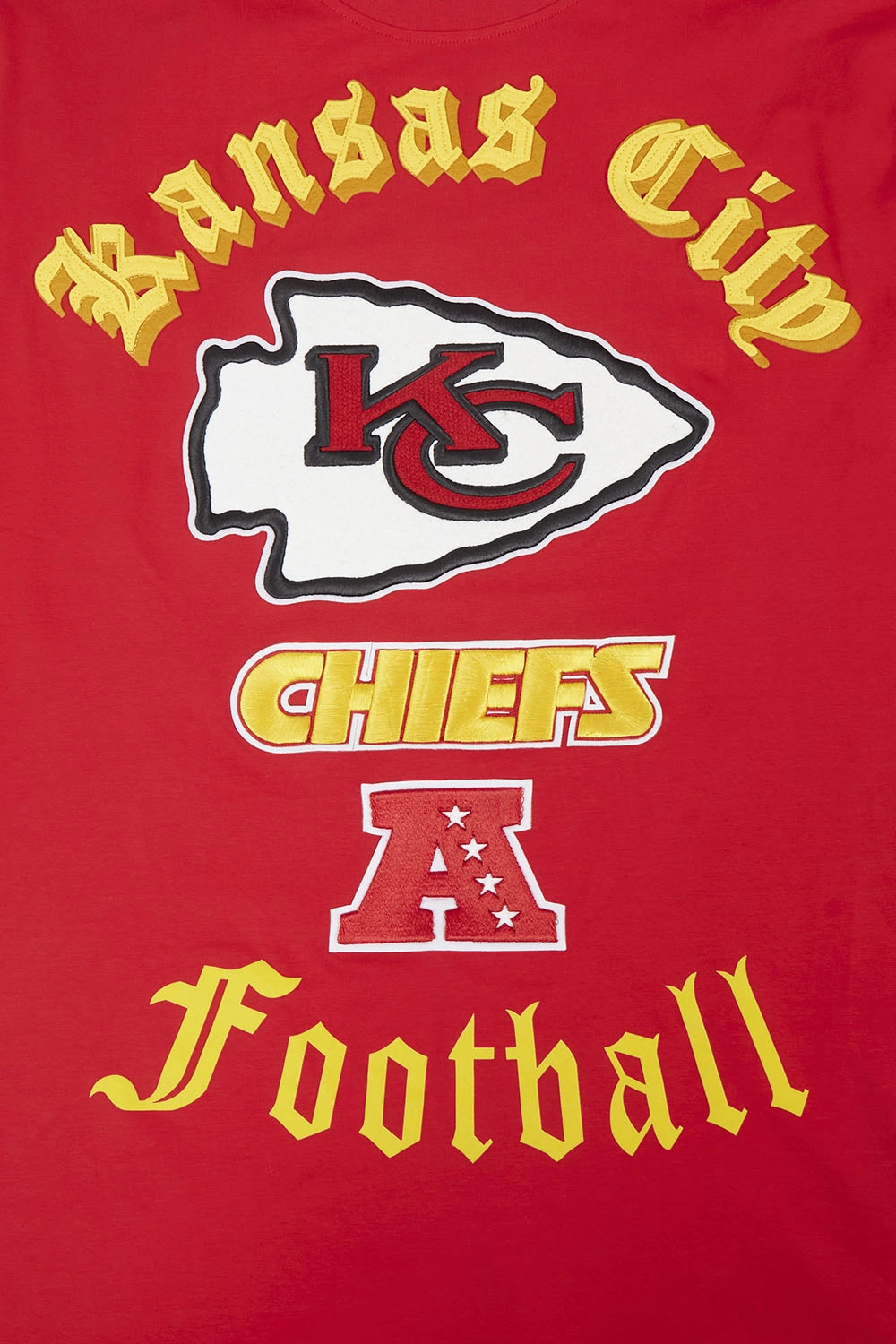 NFL KANSAS CITY CHIEFS OLD ENGLISH MEN'S TEE (RED)