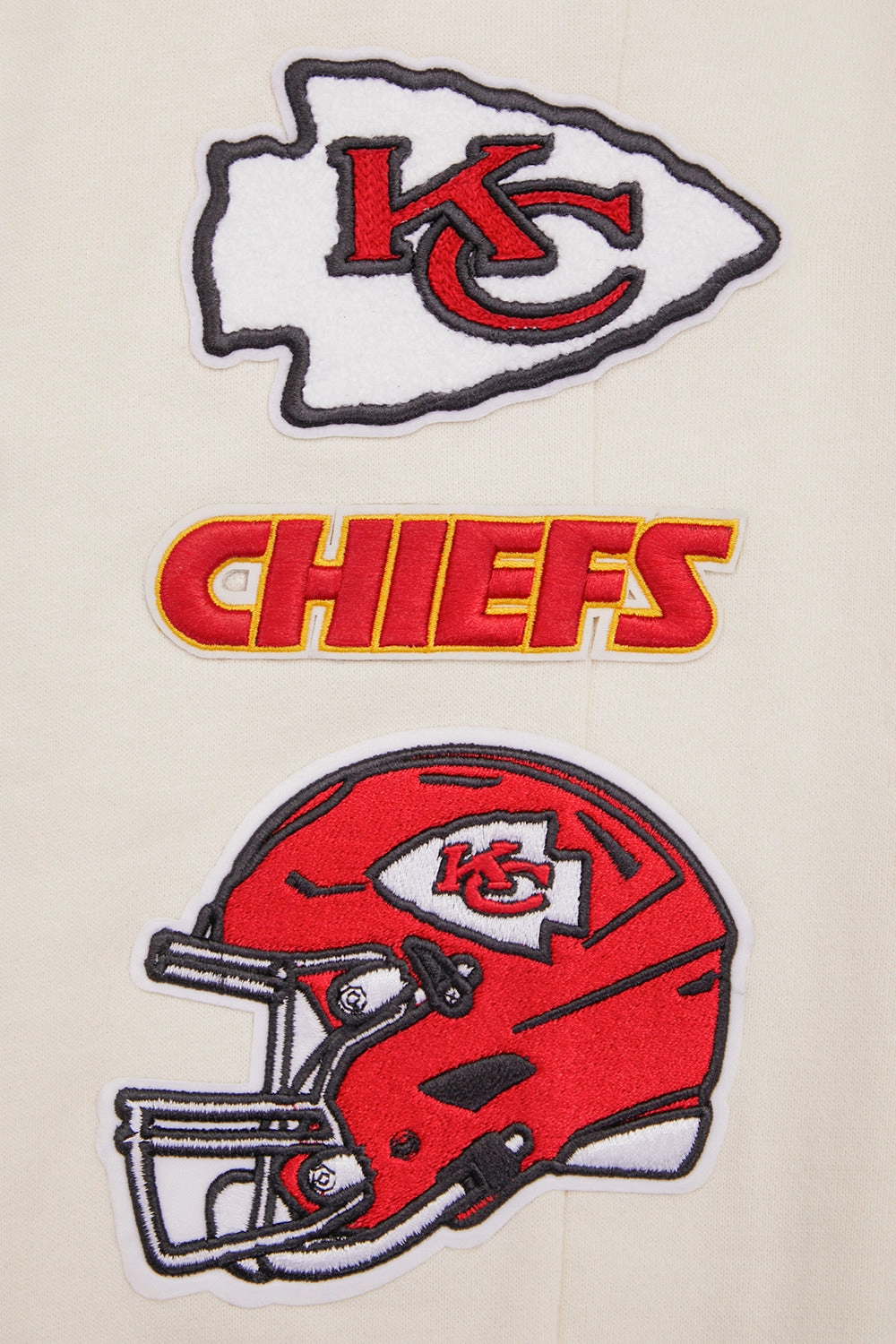 NFL KANSAS CITY CHIEFS RETRO CLASSIC MEN'S RIB SWEATPANT (EGGSHELL/ RED)