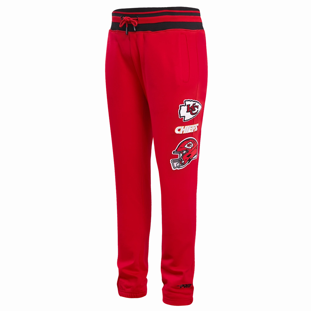 NFL KANSAS CITY CHIEFS RETRO CLASSIC MEN'S RIB SWEATPANT (RED/BLACK)