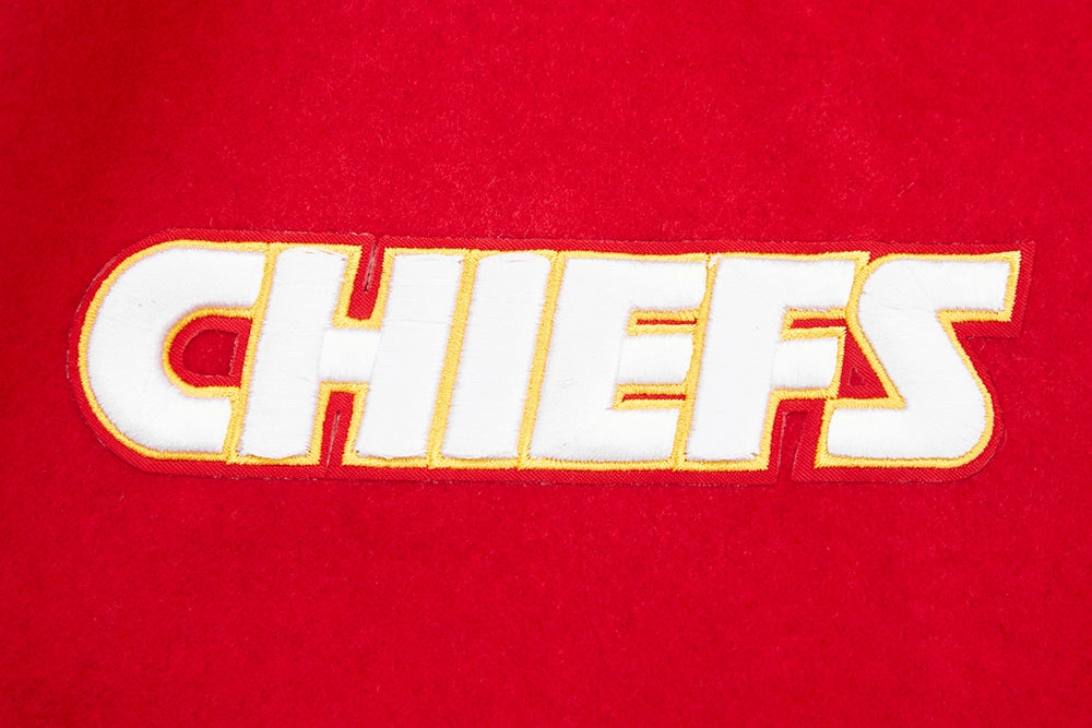 NFL KANSAS CITY CHIEFS RETRO CLASSIC MEN'S RIB WOOL VARSITY JACKET (RED/BLACK)