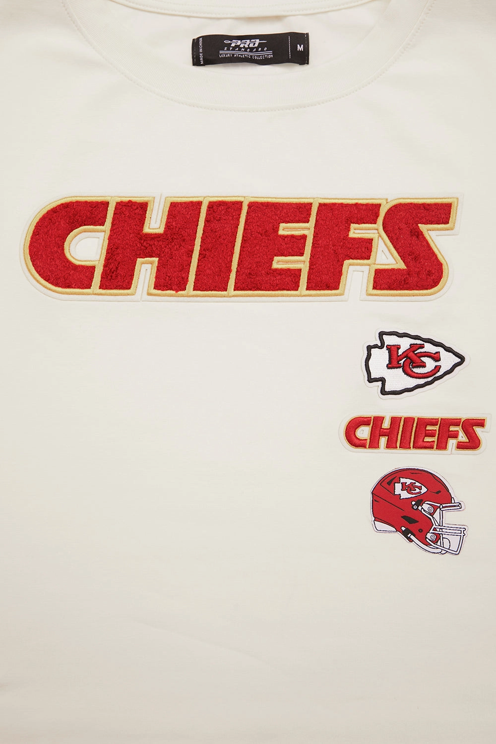 NFL KANSAS CITY CHIEFS RETRO CLASSIC WOMEN'S BOXY TEE (EGGSHELL)
