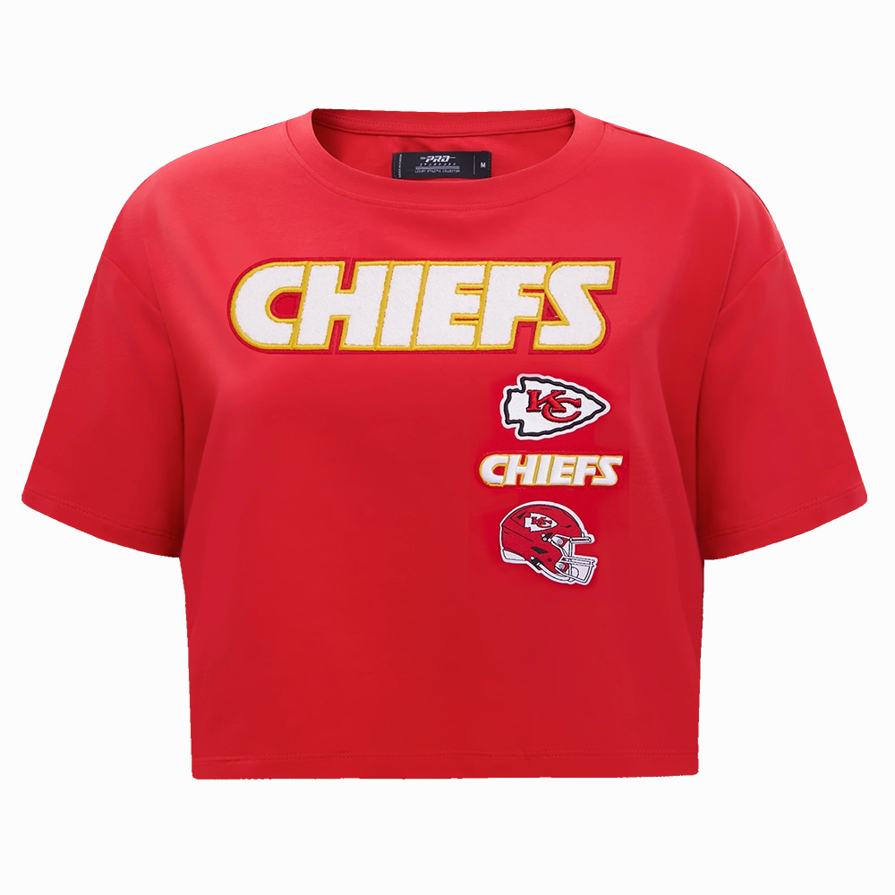 NFL KANSAS CITY CHIEFS RETRO CLASSIC WOMEN'S BOXY TEE (RED)