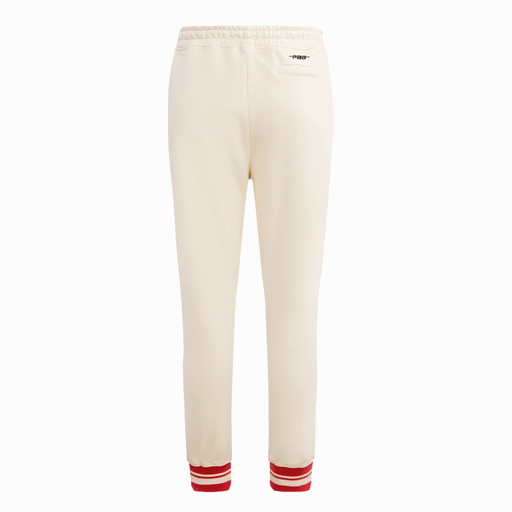 NFL KANSAS CITY CHIEFS RETRO CLASSIC WOMEN'S RIB SWEATPANT (EGGSHELL/ RED)