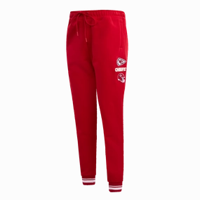NFL KANSAS CITY CHIEFS RETRO CLASSIC WOMEN'S RIB SWEATPANT (RED)