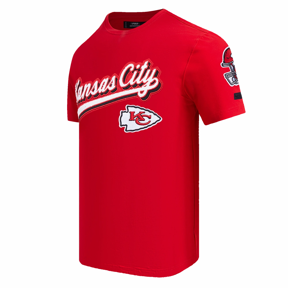 NFL KANSAS CITY CHIEFS SCRIPT TAIL MEN'S   TEE (RED)