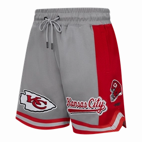NFL KANSAS CITY CHIEFS SCRIPT TAIL MEN'S DOUBLE KNIT 2.0 SHORT (GRAY/RED)