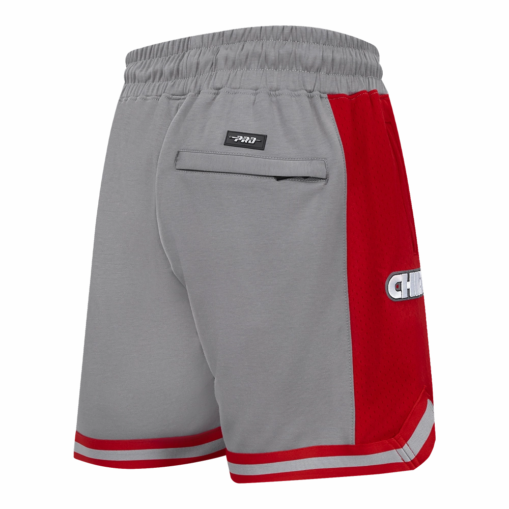 NFL KANSAS CITY CHIEFS SCRIPT TAIL MEN'S DOUBLE KNIT 2.0 SHORT (GRAY/RED)