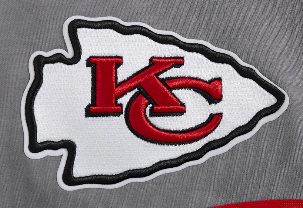 NFL KANSAS CITY CHIEFS SCRIPT TAIL MEN'S DOUBLE KNIT 2.0 SHORT (GRAY/RED)