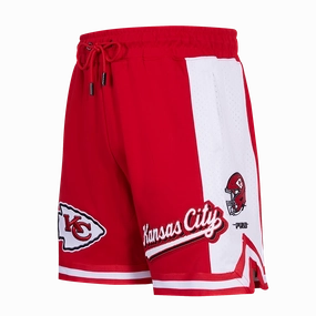 NFL KANSAS CITY CHIEFS SCRIPT TAIL MEN'S DOUBLE KNIT 2.0 SHORT (RED)