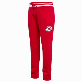 NFL KANSAS CITY CHIEFS SCRIPT TAIL MEN'S RIB FLEECE SWEATPANT (RED)