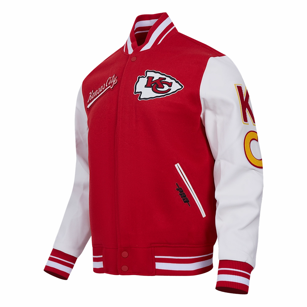 NFL KANSAS CITY CHIEFS SCRIPT TAIL MEN'S RIB WOOL VARSITY (RED/WHITE)