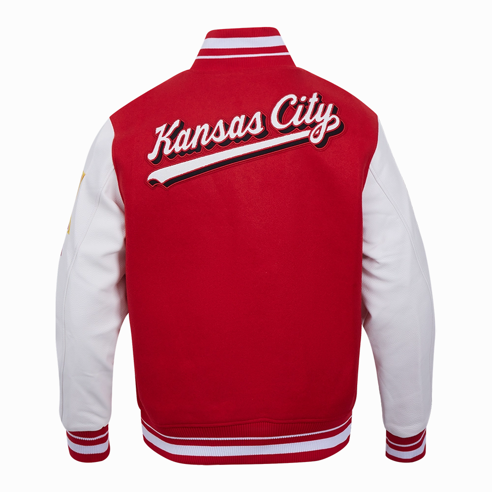 NFL KANSAS CITY CHIEFS SCRIPT TAIL MEN'S RIB WOOL VARSITY (RED/WHITE)