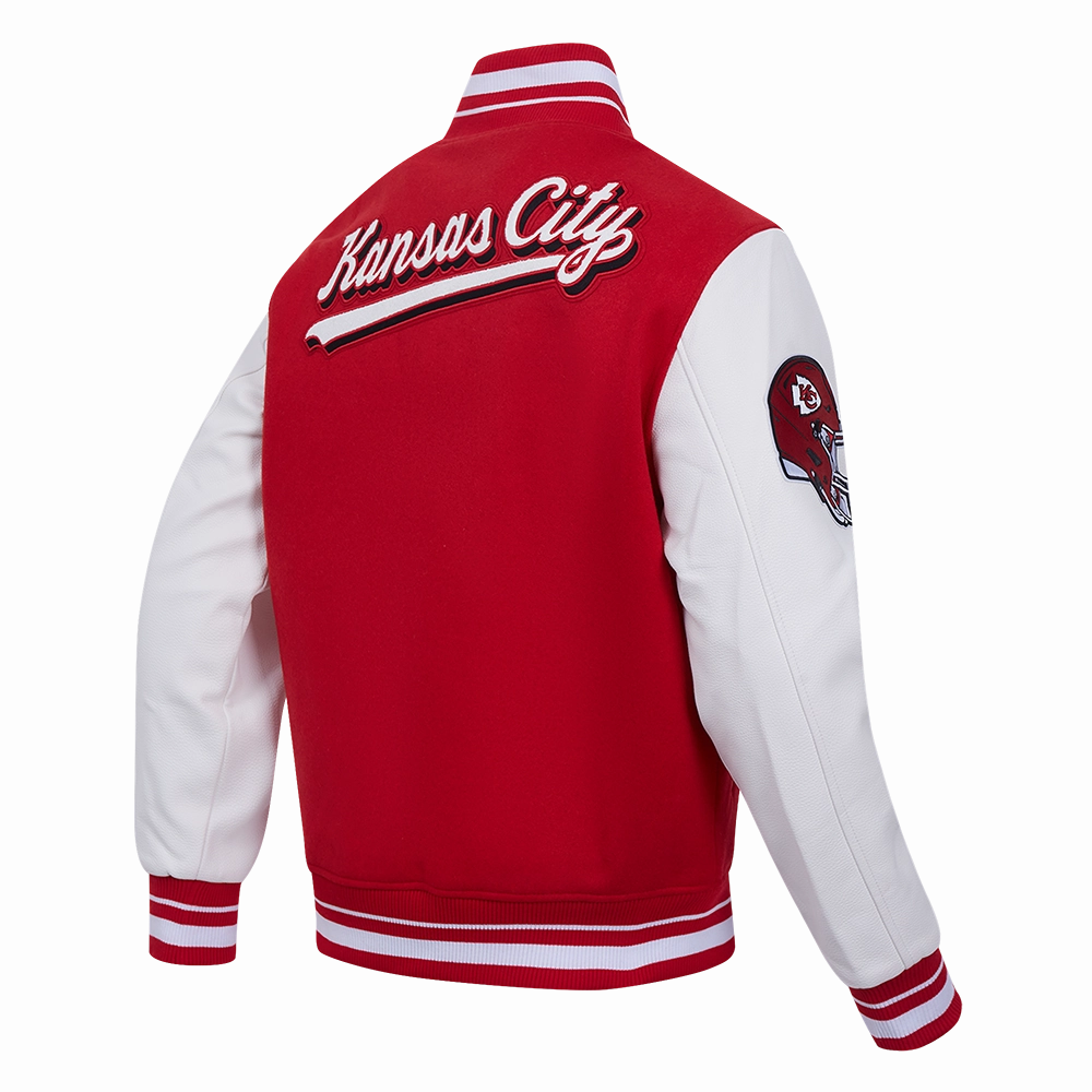 NFL KANSAS CITY CHIEFS SCRIPT TAIL MEN'S RIB WOOL VARSITY (RED/WHITE)