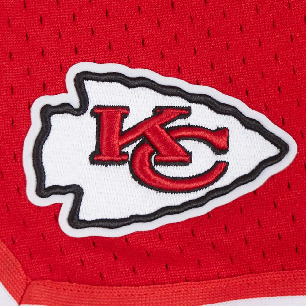 NFL KANSAS CITY CHIEFS SCRIPT TAIL WOMEN'S MESH TAPE SHORT (RED)