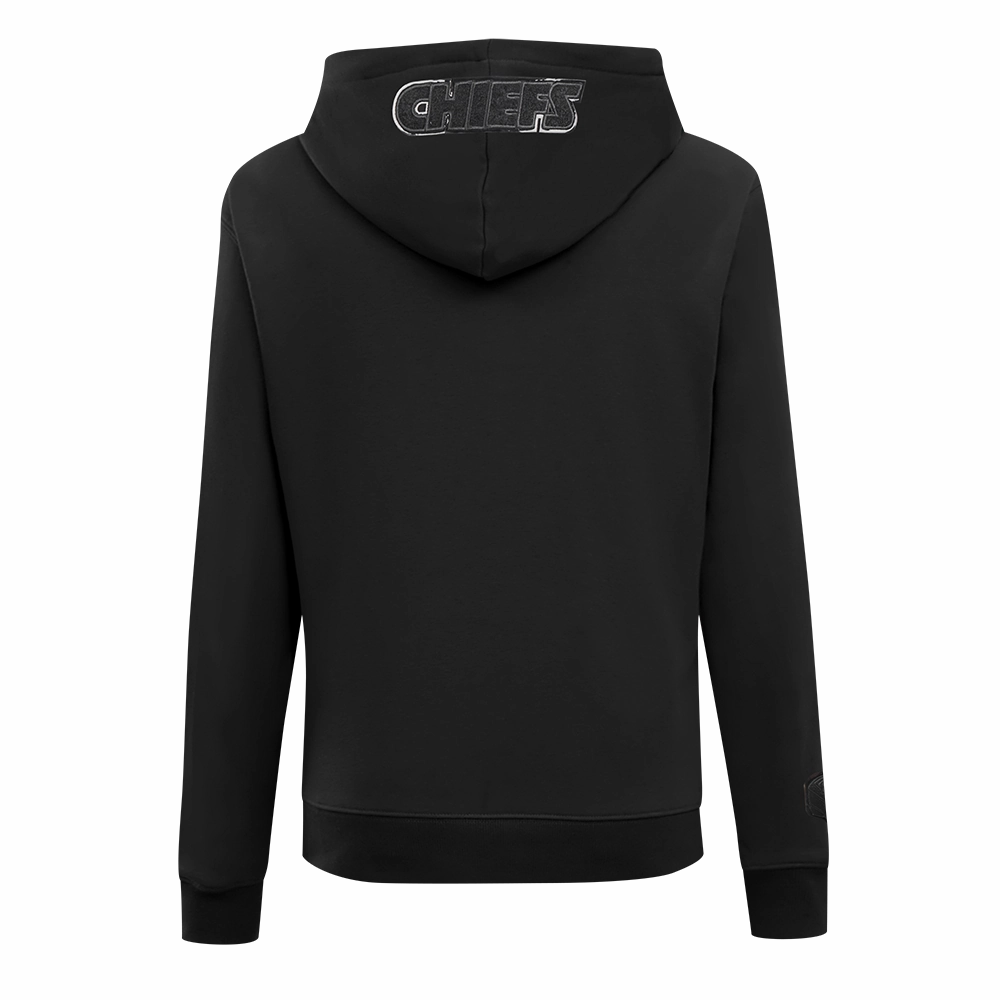 NFL KANSAS CITY CHIEFS TRIPLE BLACK WOMEN'S FLC PO HOODIE (TRIPLE BLACK WOMEN'S)