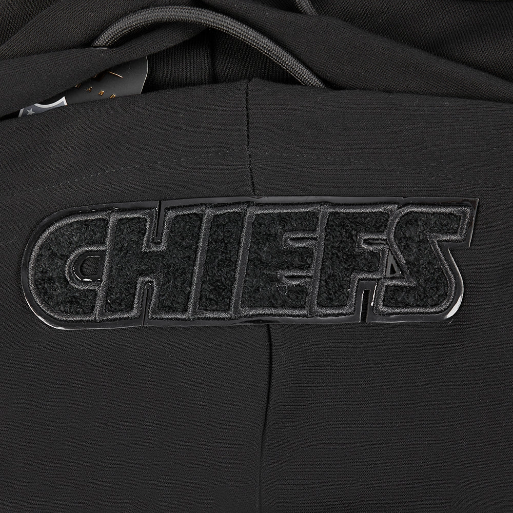 NFL KANSAS CITY CHIEFS TRIPLE BLACK WOMEN'S FLC PO HOODIE (TRIPLE BLACK WOMEN'S)