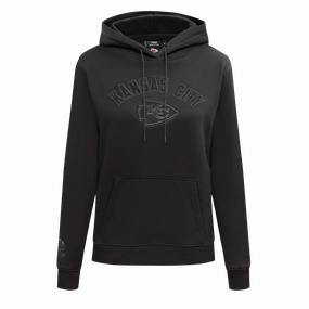 NFL KANSAS CITY CHIEFS TRIPLE BLACK WOMEN'S FLC PO HOODIE (TRIPLE BLACK WOMEN'S)