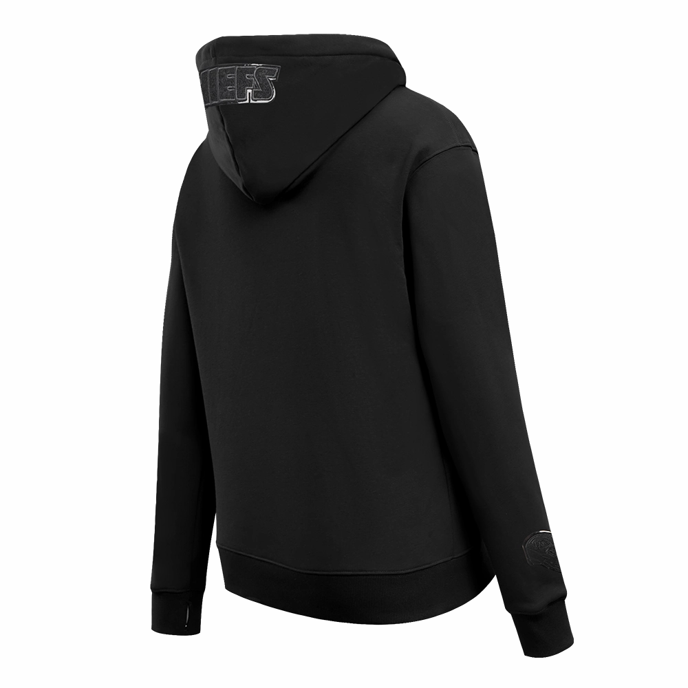 NFL KANSAS CITY CHIEFS TRIPLE BLACK WOMEN'S FLC PO HOODIE (TRIPLE BLACK WOMEN'S)