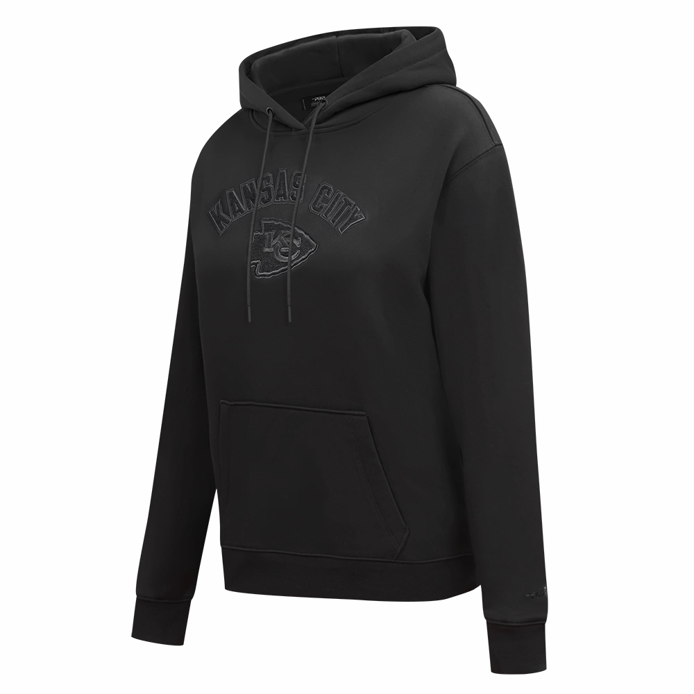 NFL KANSAS CITY CHIEFS TRIPLE BLACK WOMEN'S FLC PO HOODIE (TRIPLE BLACK WOMEN'S)