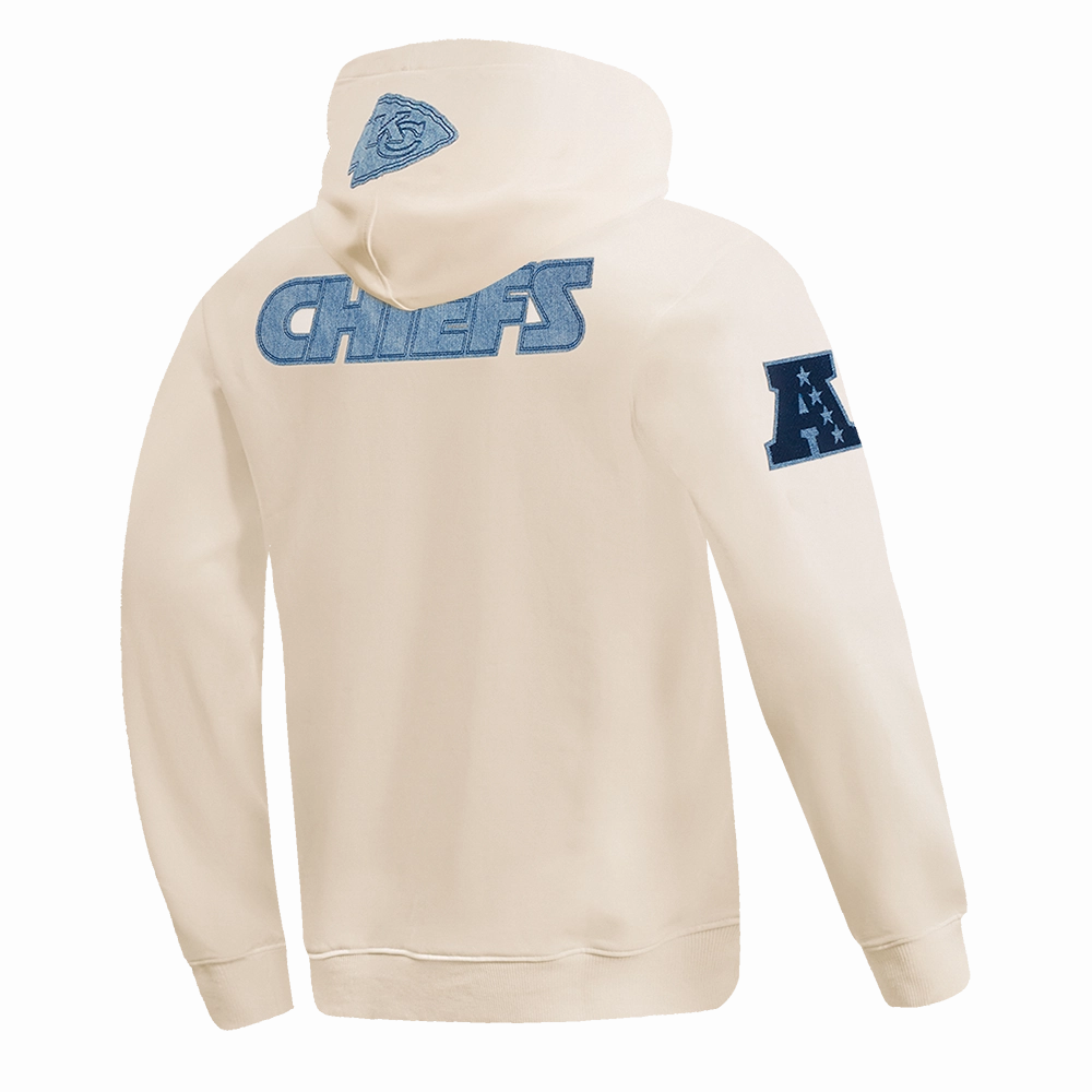 NFL KANSAS CITY CHIEFS VARSITY BLUES MEN'S PULLOVER HOODIE (LINEN)