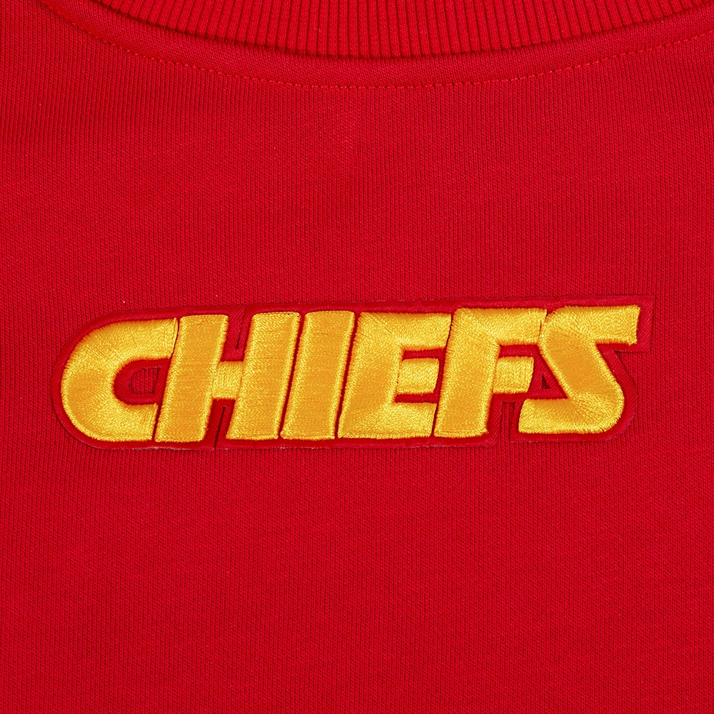 NFL KANSAS CITY CHIEFS WINGSPAN WOMEN'S FLEECE CREWNECK (RED)