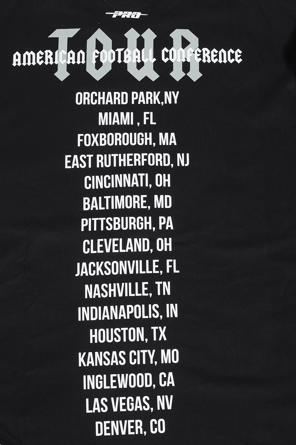 NFL LAS VEGAS RAIDERS CITY TOUR COTTON JERSEY MEN'S DROP SHOULDER TEE (BLACK)