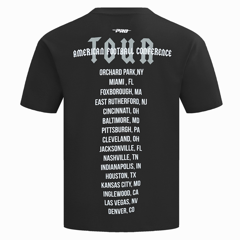 NFL LAS VEGAS RAIDERS CITY TOUR COTTON JERSEY MEN'S DROP SHOULDER TEE (BLACK)
