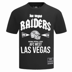 NFL LAS VEGAS RAIDERS CITY TOUR COTTON JERSEY MEN'S DROP SHOULDER TEE (BLACK)