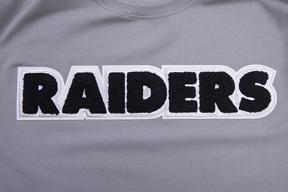 NFL LAS VEGAS RAIDERS CLASSIC CHENILLE   TEE (GRAY)
