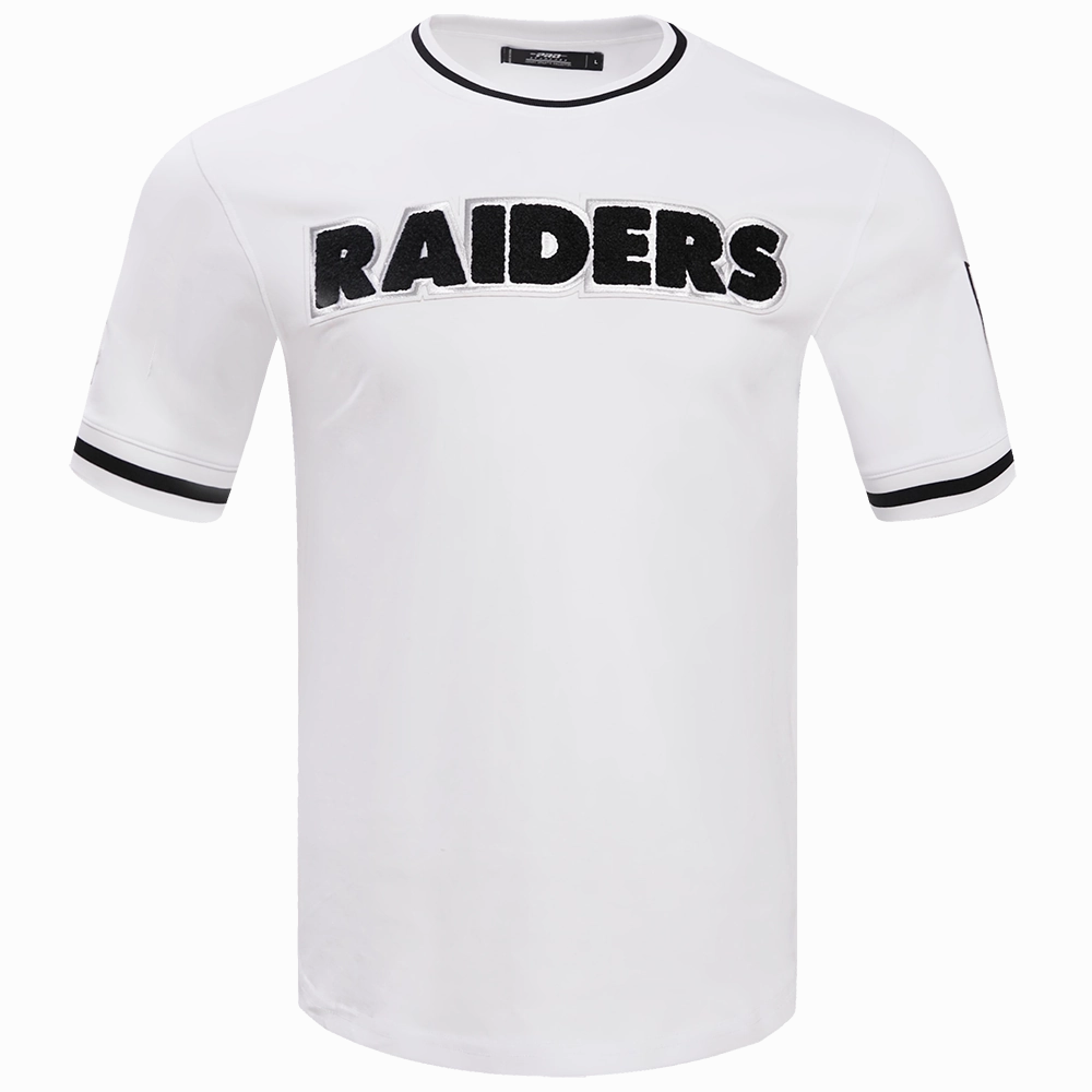 NFL LAS VEGAS RAIDERS CLASSIC CHENILLE DOUBLE KNIT TEE (WHITE)